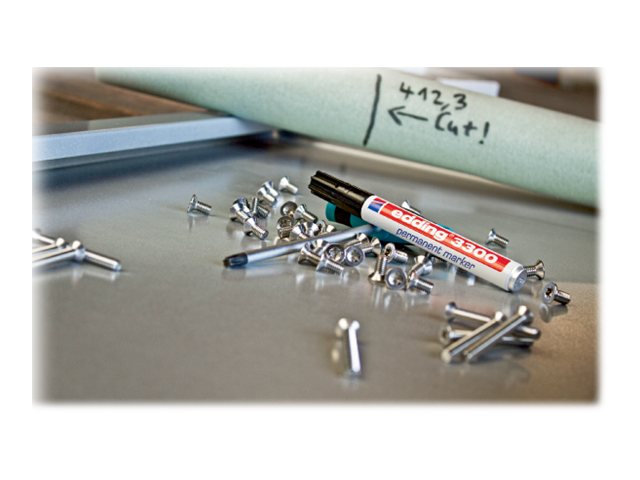 edding 3300 Permanentmarker schwarz 1,0 - 5,0 mm, 10 St. edding 3300 Permanentmarker schwarz 1,0 - 5,0 mm, 10 St.