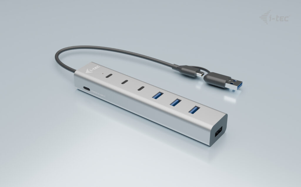 ITEC USBCUSBA Charging Metal HUB 7 Port 3x USBC 32 Gen 1 4x USBA 32 Gen 1