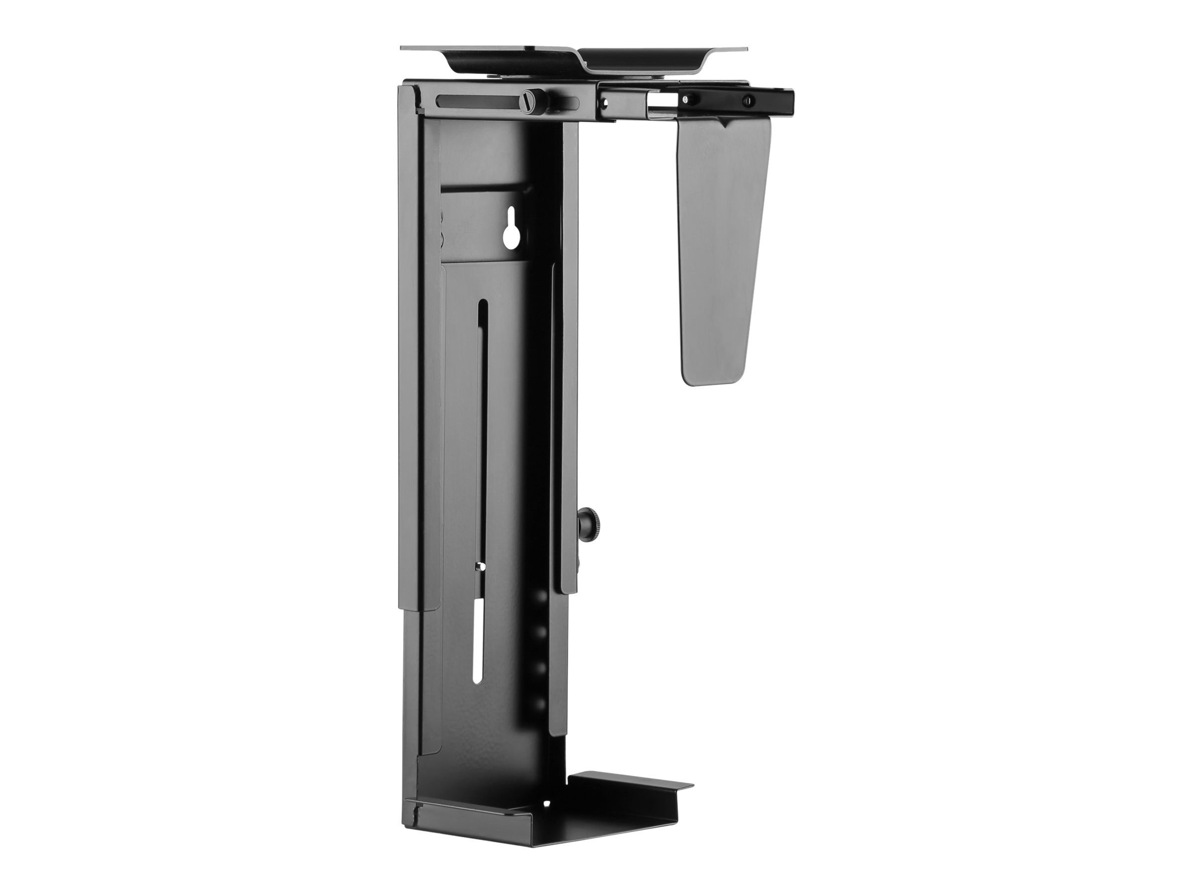 TECHLY PC/CPU Halterung schwarz 360 Grad drehbar Hoehe einstellbar 300-533mm Breite einstellbar 88-203mm TECHLY PC/CPU Halterung schwarz 360 Grad drehbar Hoehe einstellbar 300-533mm Breite einstellbar 88-203mm