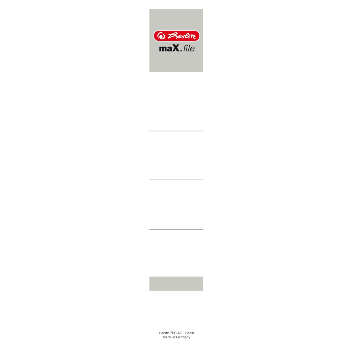 Herlitz maX.file Einsteck‑Rückenschilder Weiß 5,0 cm