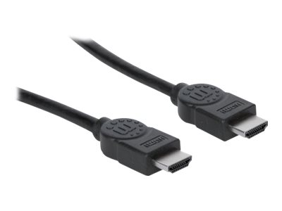 MANHATTAN High Speed HDMI-Kabel mit Ethernet-Kanal HEC ARC 3D 4K30Hz HDMI-Stecker auf HDMI-Stecker geschirmt schwarz 2m
