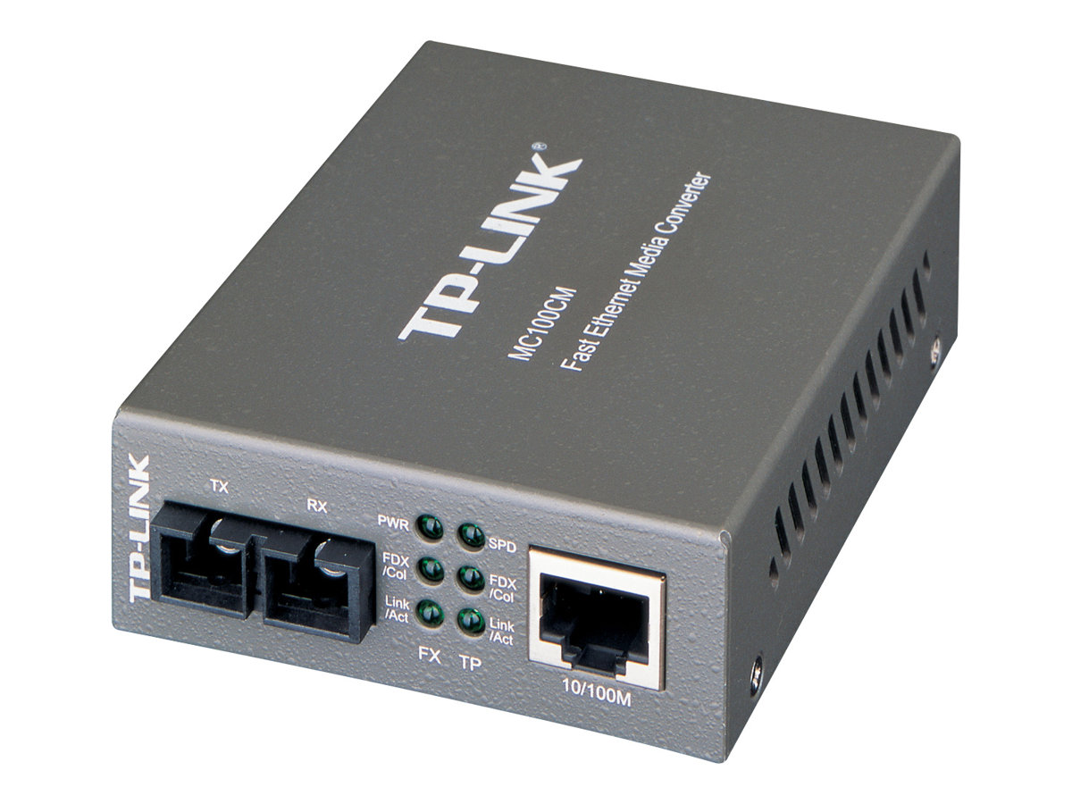 TPLINK MC100CM Fast Ethernet Multimode Medienkonverter IEEE8023u 10100BaseTX, 100BaseFX LinkFaultPassthrough max 550m