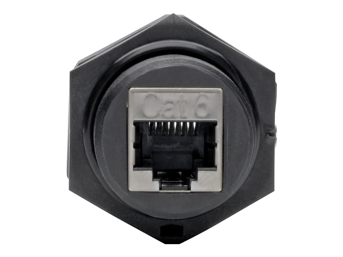 EATON TRIPPLITE RJ45 Bulkhead Coupler for Cat5/Cat6 Female to Female Shielded Industrial Dust Cap - IP68 TAA