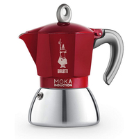 Bialetti Moka Induktion, Rot, Espressokocher für 6 Tassen 