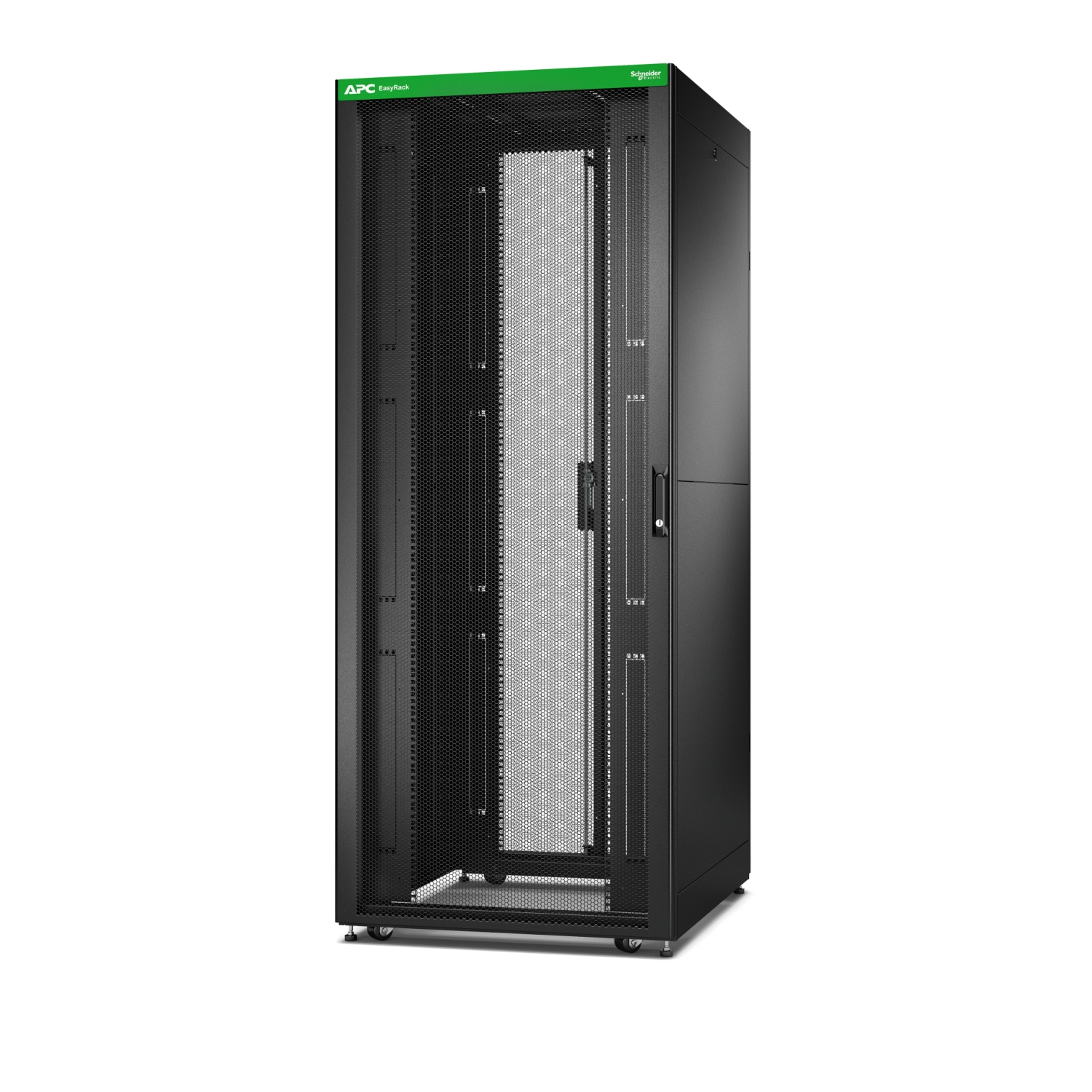 APC Easy Rack 42Ux800x800 RoofSide panelcastorsfeet No Bottom 4 Brackets black