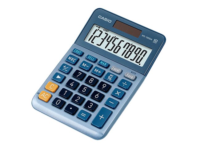 CASIO MS-100EM Tischrechner blau CASIO MS-100EM Tischrechner blau