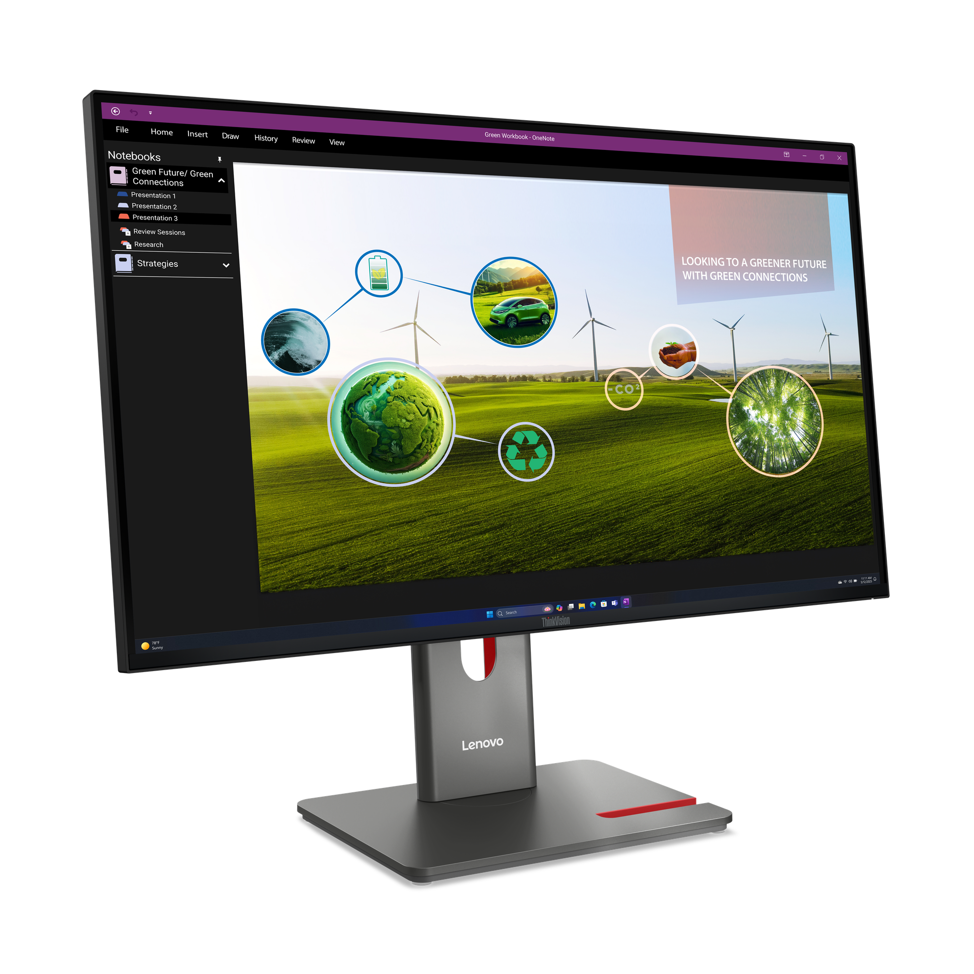 LENOVO ThinkVision P27Q40 68,58cm 27Zoll 2560x1440 IPS 120Hz Daisy Chain KVMeKVM USBC TopSeller