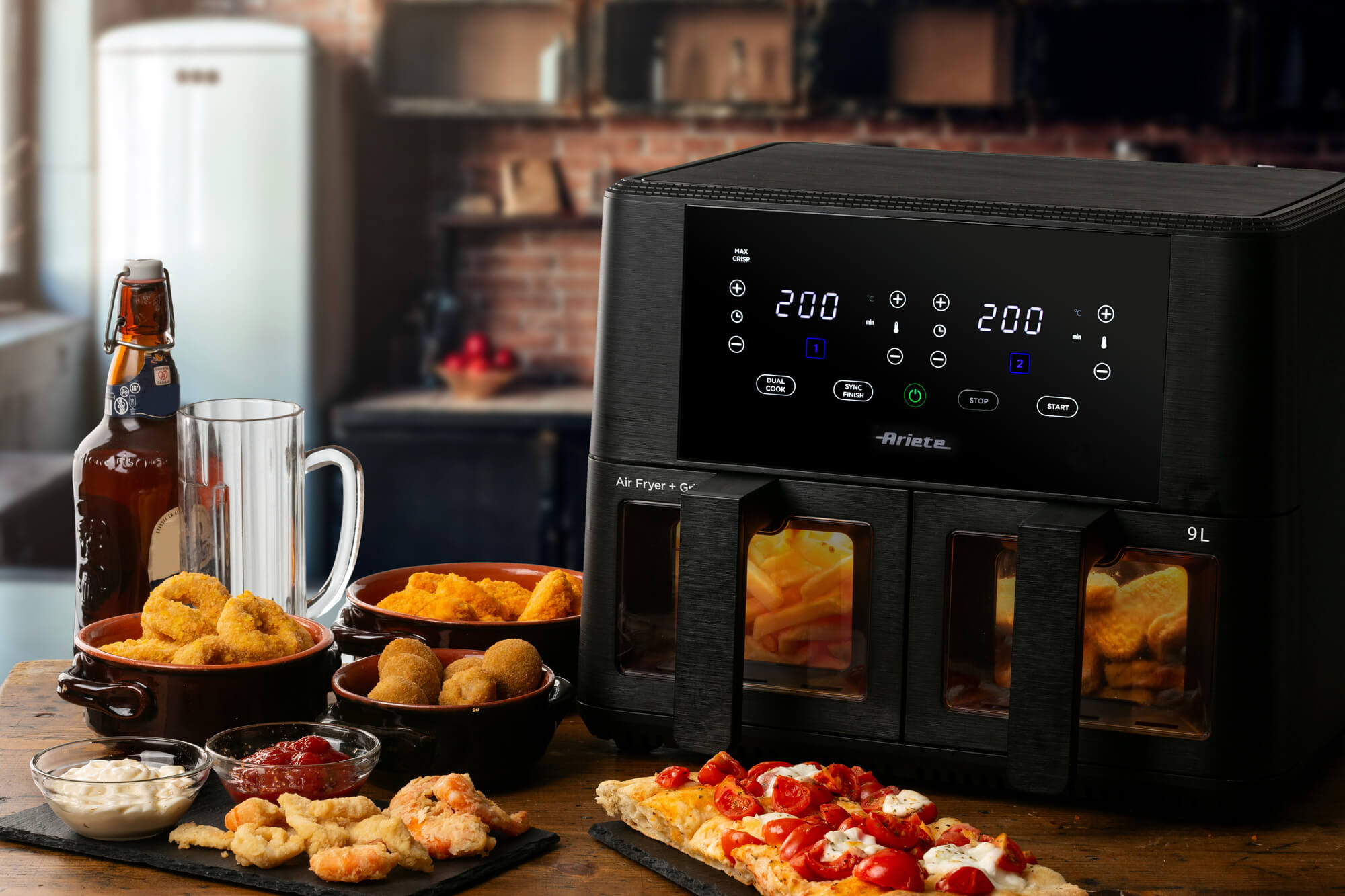 Ariete Airy Fryer Dual 9 L Heissluftfritteuse