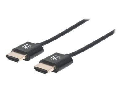 MANHATTAN High Speed HDMI Kabel 1,8m ultra duenn mit Ethernet-Kanal 4K UHD Aufloesung mit 60Hz 3D-Video