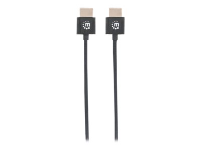 MANHATTAN High Speed HDMI Kabel 1m ultra duenn mit Ethernet-Kanal 4K UHD Aufloesung mit 60Hz 3D-Video