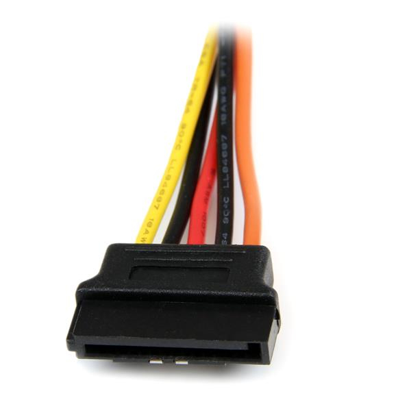 STARTECHCOM 6in Latching SATA Power Y Splitter Cable Adapter MF