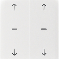 Berker Abdeckung f. Tastensen.-Modul 2fach S.1/B.x pw gl.