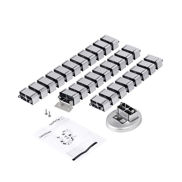 STARTECHCOM Spine Cable Management Weighted Base Plate Cord Cover Cable Organizer Cord Protector Cable Raceway