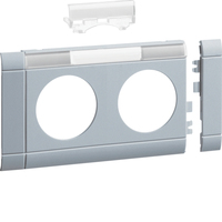 TEHA Modularblende 2fach Steckd beschr. 80mm Alu TEHA Modularblende 2fach Steckd beschr. 80mm Alu