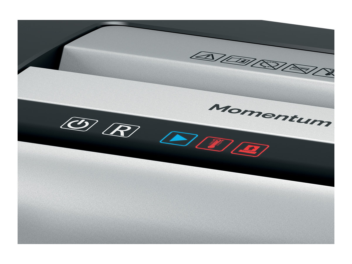 Rexel Momentum X410 Aktenvernichter mit Partikelschnitt P-4, 4 x 28 mm, bis 10 Blatt, schwarz