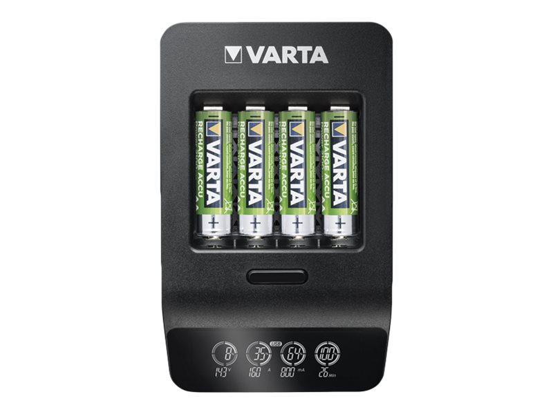 VARTA LCD SMART CHARGER+ Akku-Ladegerät inkl. Akkus VARTA LCD SMART CHARGER+ Akku-Ladegerät inkl. Akkus
