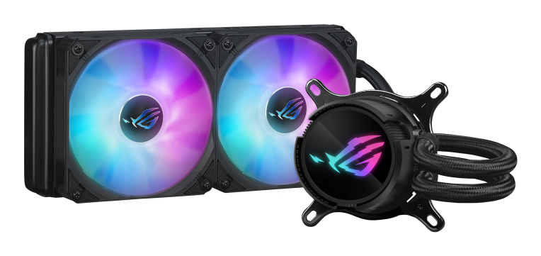 ASUS ROG Strix LC III 240 ARGB allinone CPU liquid cooler with 360 rotatable water block Premium ROG ARGB fans