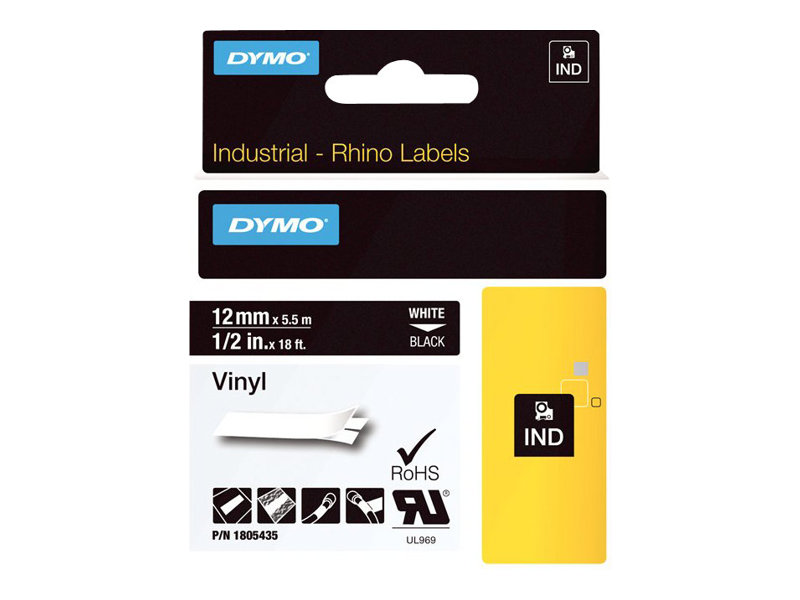 1805435 DYMO D1 12mm SCHWARZ-WEISS
