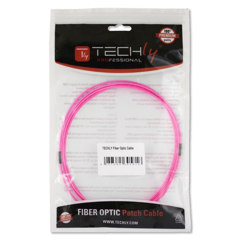 EFB LWL Kabel Duplex Jumper LCLC 50125 OM4 20 Meter LSZH Halogenfrei erika violett 20mm geprueft mit Messprotokoll