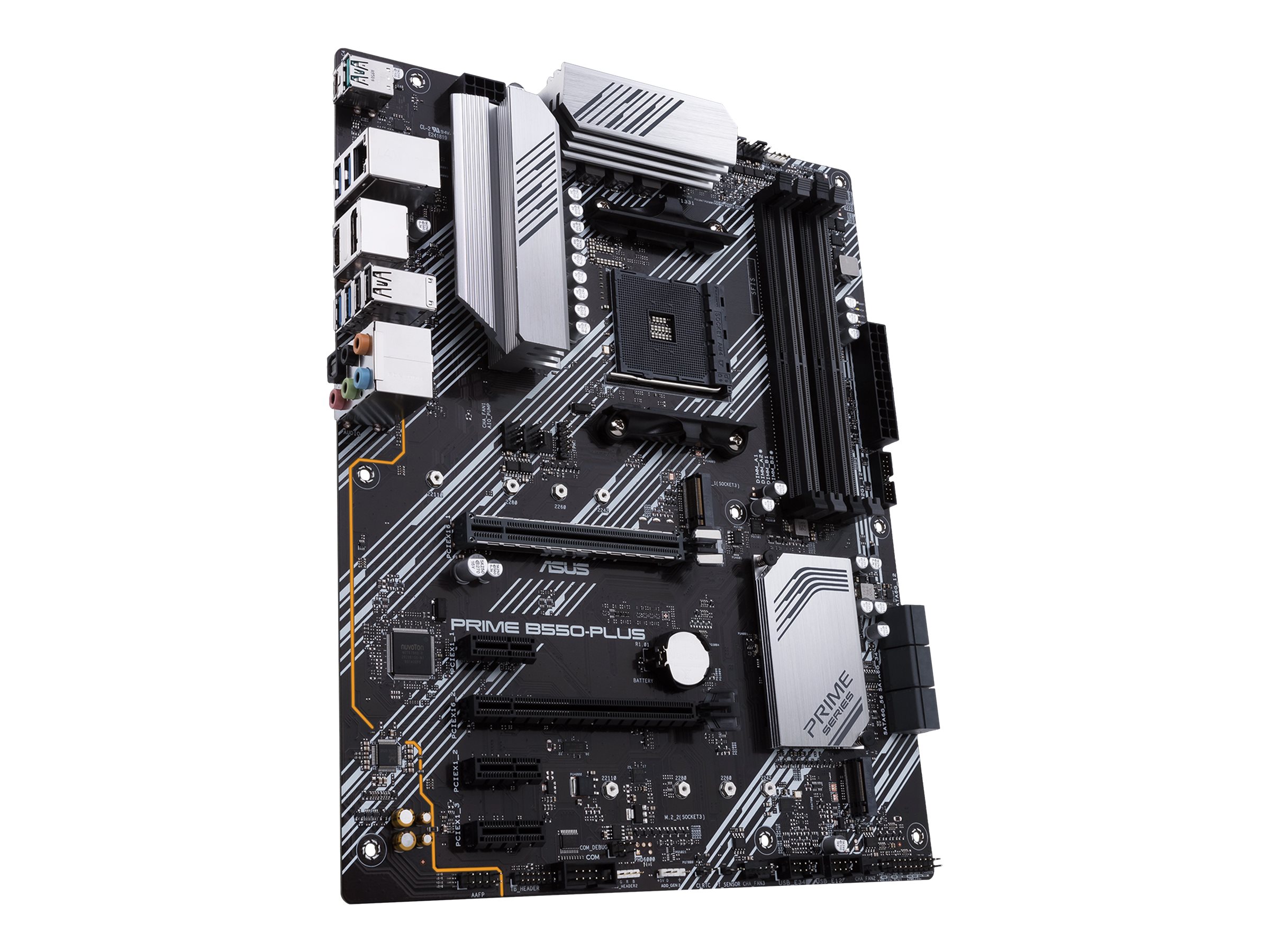 ASUS PRIME B550-PLUS AMD AM4 Socket ATX DDR4 3rd Gen AMD Ryzen Dual M.2 PCIe 4.0 1 Gb Ethernet USB 3.2 Gen 2 Type-A and Type-C ASUS PRIME B550-PLUS AMD AM4 Socket ATX DDR4 3rd Gen AMD Ryzen Dual M.2 PCIe 4.0 1 Gb Ethernet USB 3.2 Gen 2 Type-A and Type-C