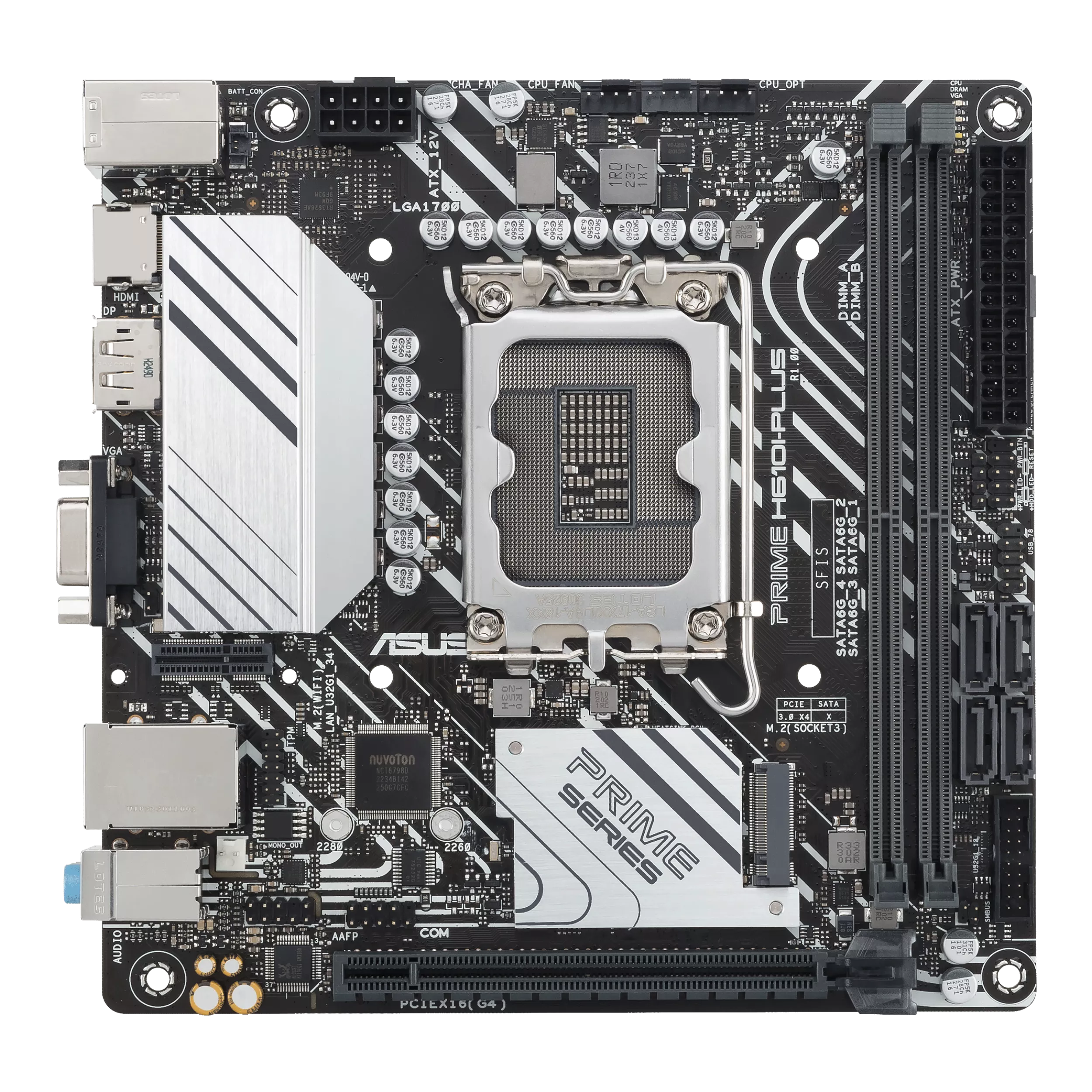 ASUS PRIME H610IPLUSCSM Intel LGA 1700 2DDR5 miniATX 4xSATA MB 1xHDMI 1xDP 1xDSub