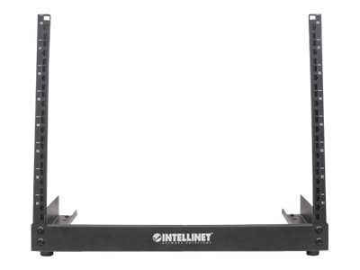 INTELLINET 48,3cm 19Zoll Laborgestell 2-Pfosten Desktop-Laborgestell 12 HE Flatpack schwarz
