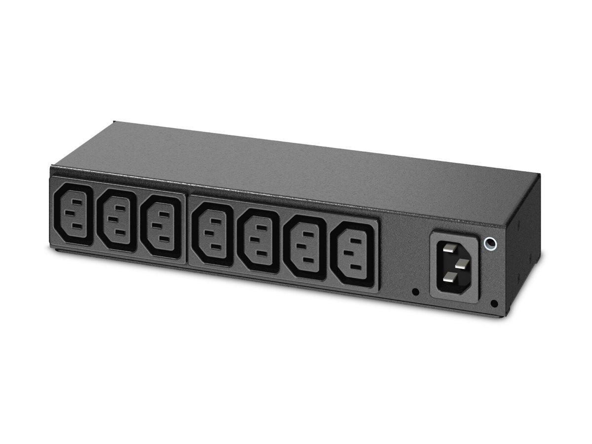APC Basic Rack PDU AP6015A Rack AC 100120200208230240V input IEC 60320 C14 output connectors 8 power IEC 60320 C13 1U BK
