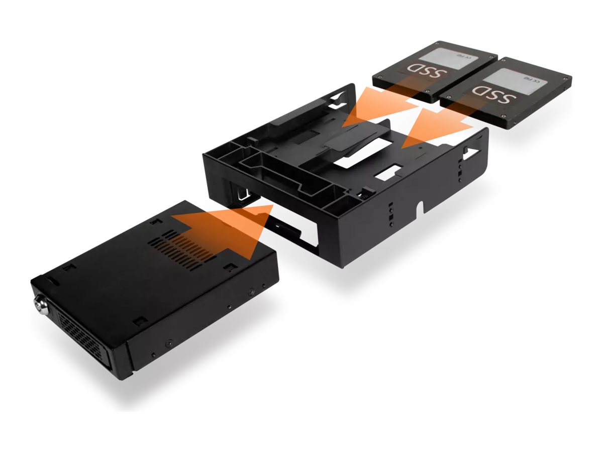 Adapter  IcyDock  3,5 -> 5,25 + 2x6,3cm HDDs/SSDs 7-9,5mm