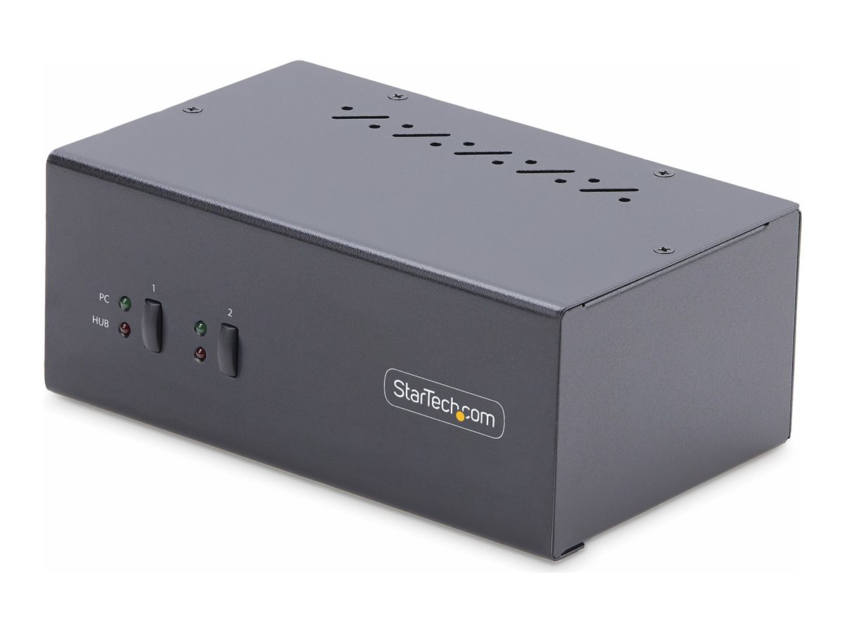 STARTECH.COM 2-Port KVM Switch Dual Monitor DisplayPort 4K 60Hz 2x USB 3.0 2x USB 2.0 Hotkey/Drucktasten KVM Umschalter 2 PC 2monito