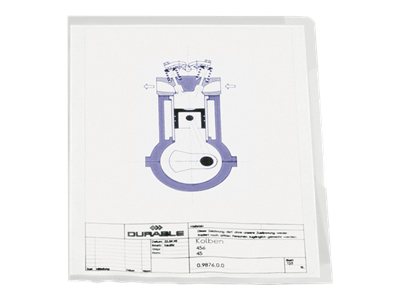 100 DURABLE SichthÃ¼llen DIN A4 transparent genarbt 0,11 mm