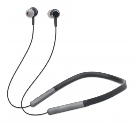 MANHATTAN Sound Science InEar BluetoothSportheadset mit Nackenbügel Bluetooth 50 EDR Mikrofon Bedienelemente schwarz
