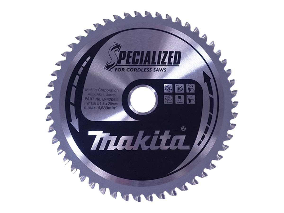 makita B-47064 SPECIALIZED KreissÃ¤geblatt 150,0 mm, 52 ZÃ¤hne