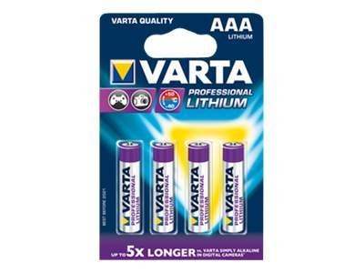 4 VARTA Batterien ULTRA LITHIUM Micro AAA 1,5 V 4 VARTA Batterien ULTRA LITHIUM Micro AAA 1,5 V
