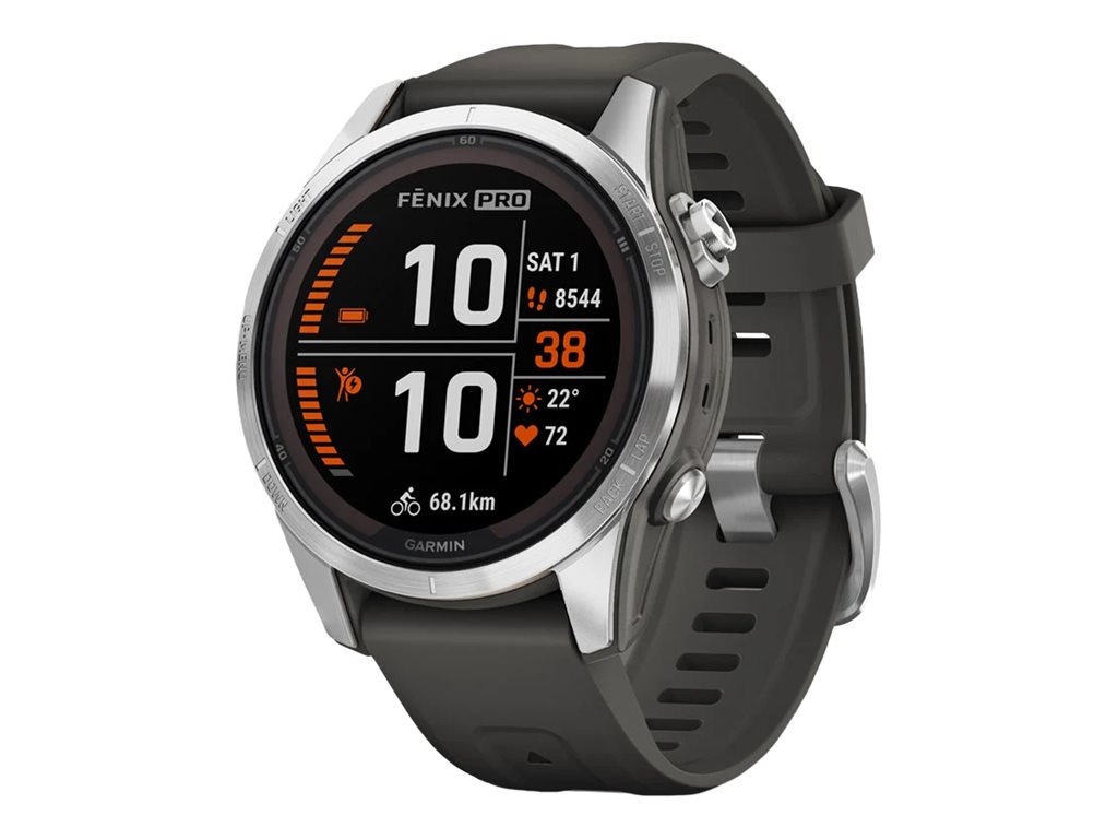 GARMIN fēnix 7S Pro Smartwatch schwarz, silber GARMIN fēnix 7S Pro Smartwatch schwarz, silber