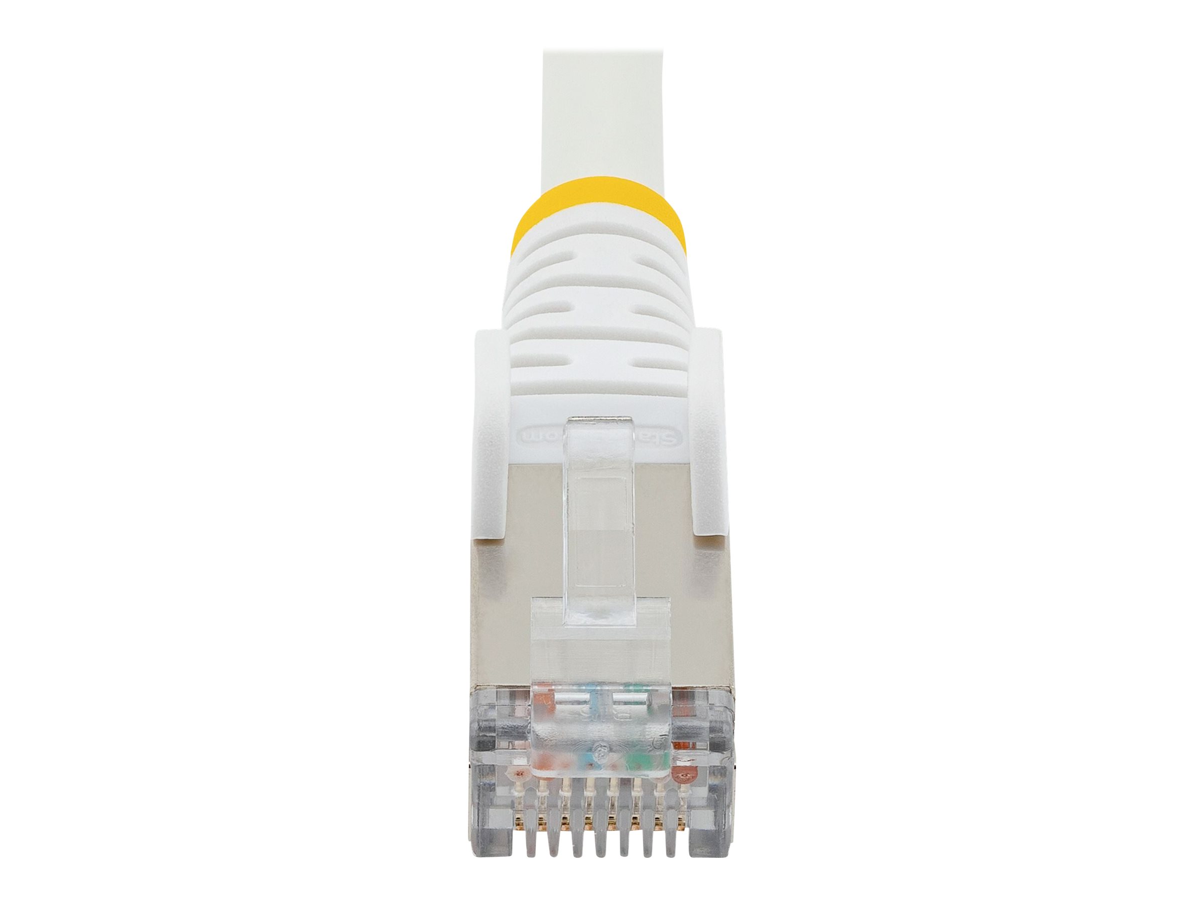 STARTECH.COM 7m CAT6a Ethernet Cable White Low Smoke Zero Halogen LSZH 10GbE 100W PoE S/FTP Snagless RJ-45 Network Patch Cord