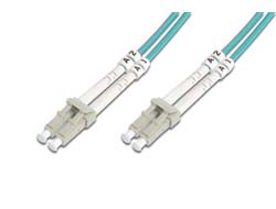 DIGITUS LWL Patchkabel LC zu LC Multimode OM4 - 50/125 m Duplex color  RAL4003, Laenge 5m