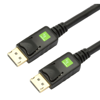 TECHLY DisplayPort 1.2 Anschlusskabel schwarz Audio/Video 2m schwarz  DisplayPort 20pol. Stecker auf DisplayPort 20pol. Stecker