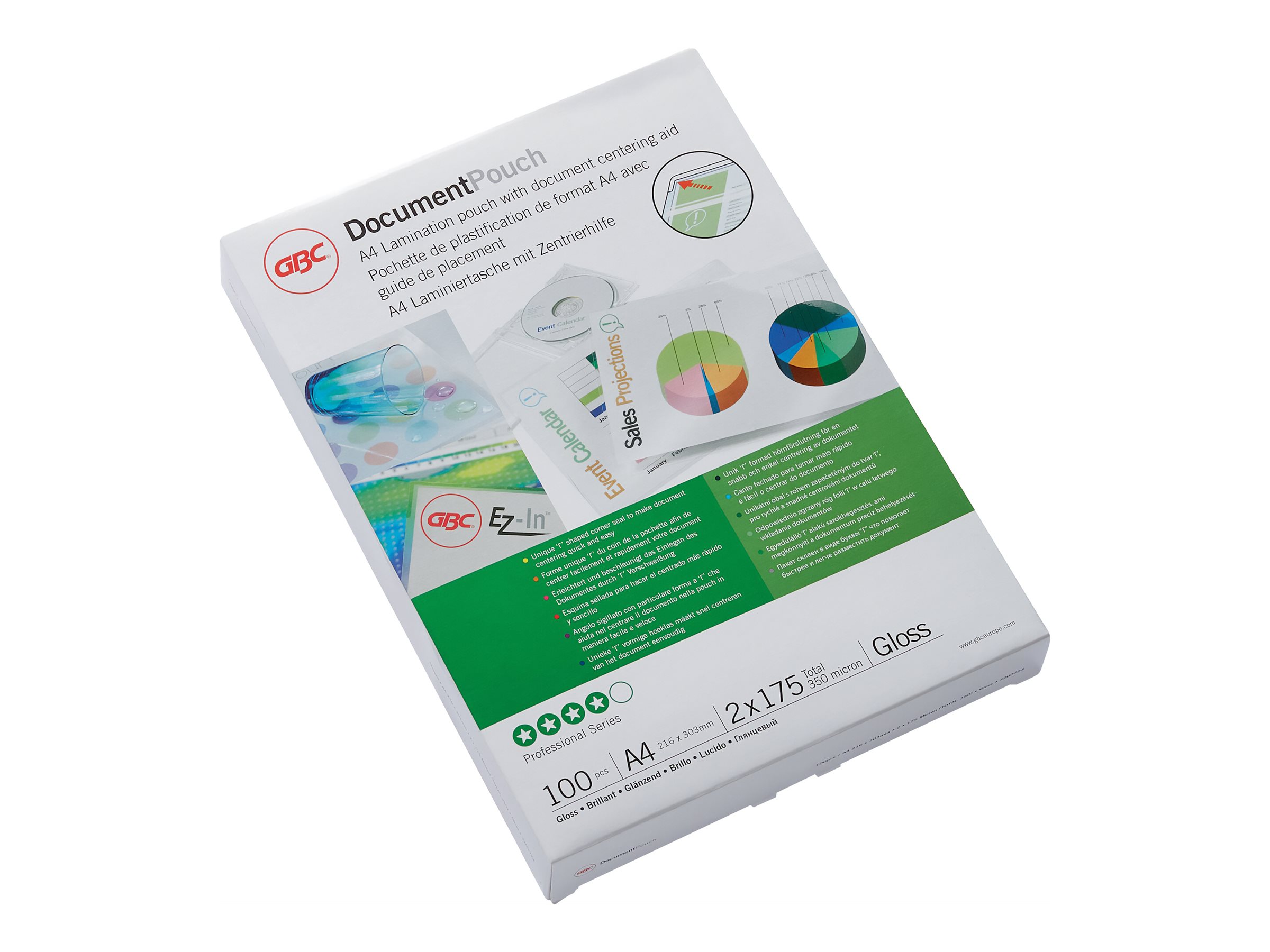 100 GBC Laminierfolien glaenzend fuer A4 175 micron 100 GBC Laminierfolien glaenzend fuer A4 175 micron