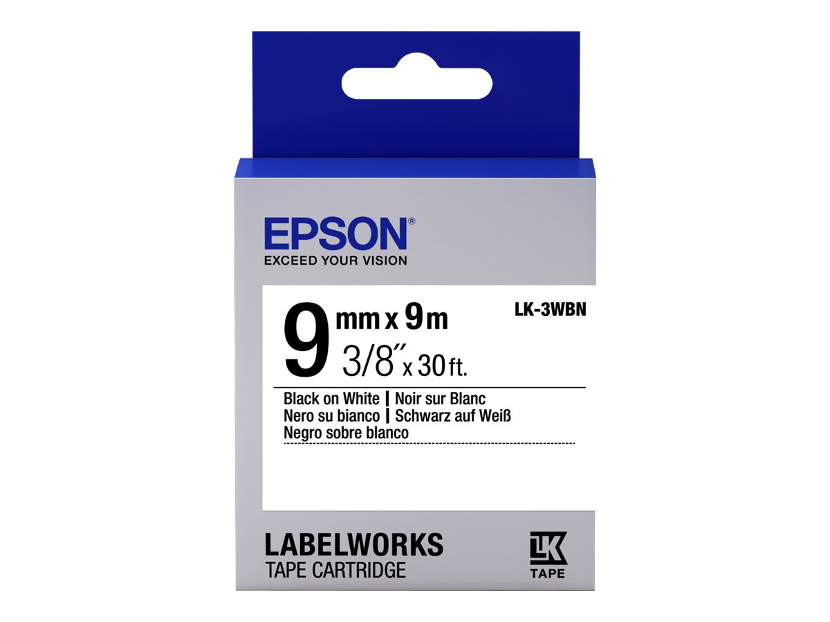 Epson Etikettenkassette LK3WBN Standard schwarz auf weiss 9mmx9m