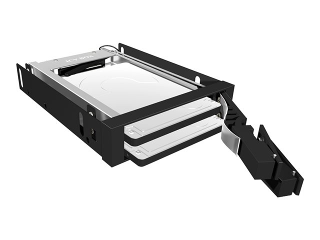 Wechselrahmen 2xSATA 25 zu 2xSATA Host traegerlos fuer 35 Schacht ICY BOX