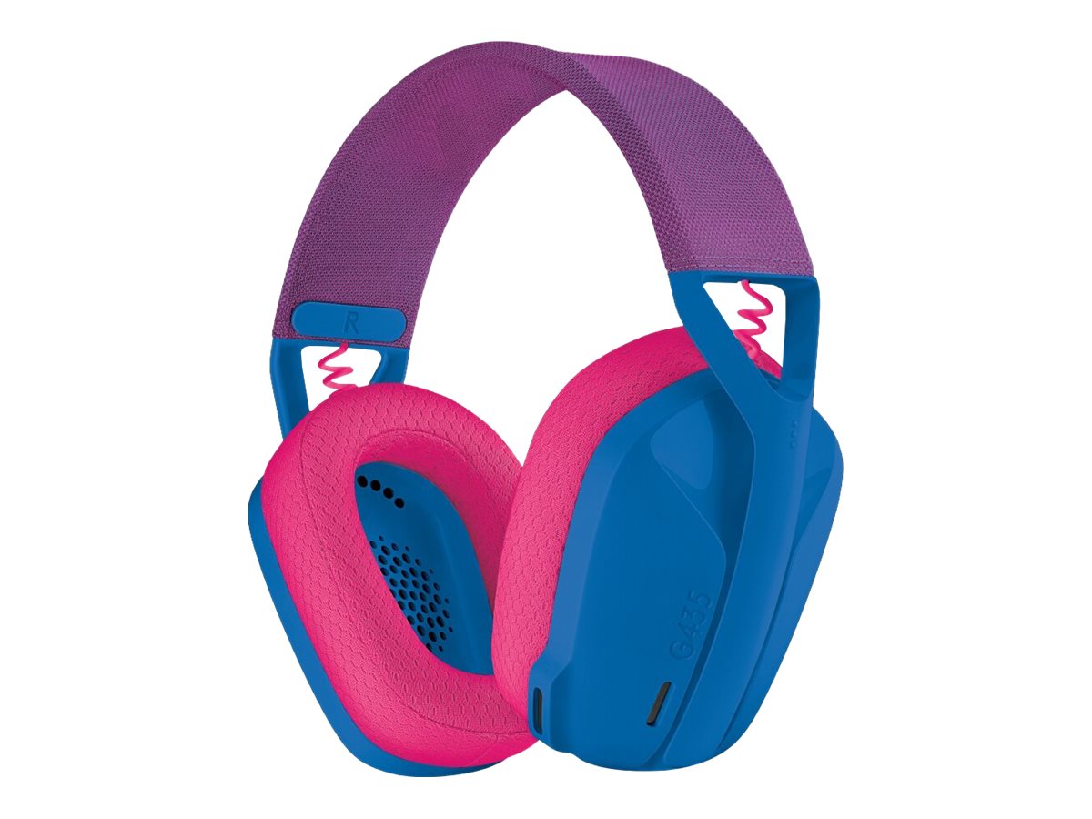 LOGITECH Lightspeed G435 Headset full size Bluetooth / 2.4 GHz radio frequency wireless blue Discord Certified LOGITECH Lightspeed G435 Headset full size Bluetooth / 2.4 GHz radio frequency wireless blue Discord Certified