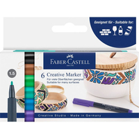 FABER-CASTELL Fairy forest Lackmarker farbsortiert 1,5 mm, 6 St.