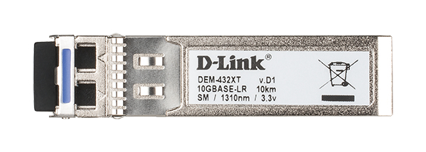 DLINK DEM432XT 10GBaseLR SFP Transceiver 10 Km 1310nm SingleMode SFP Duplex LC Connector
