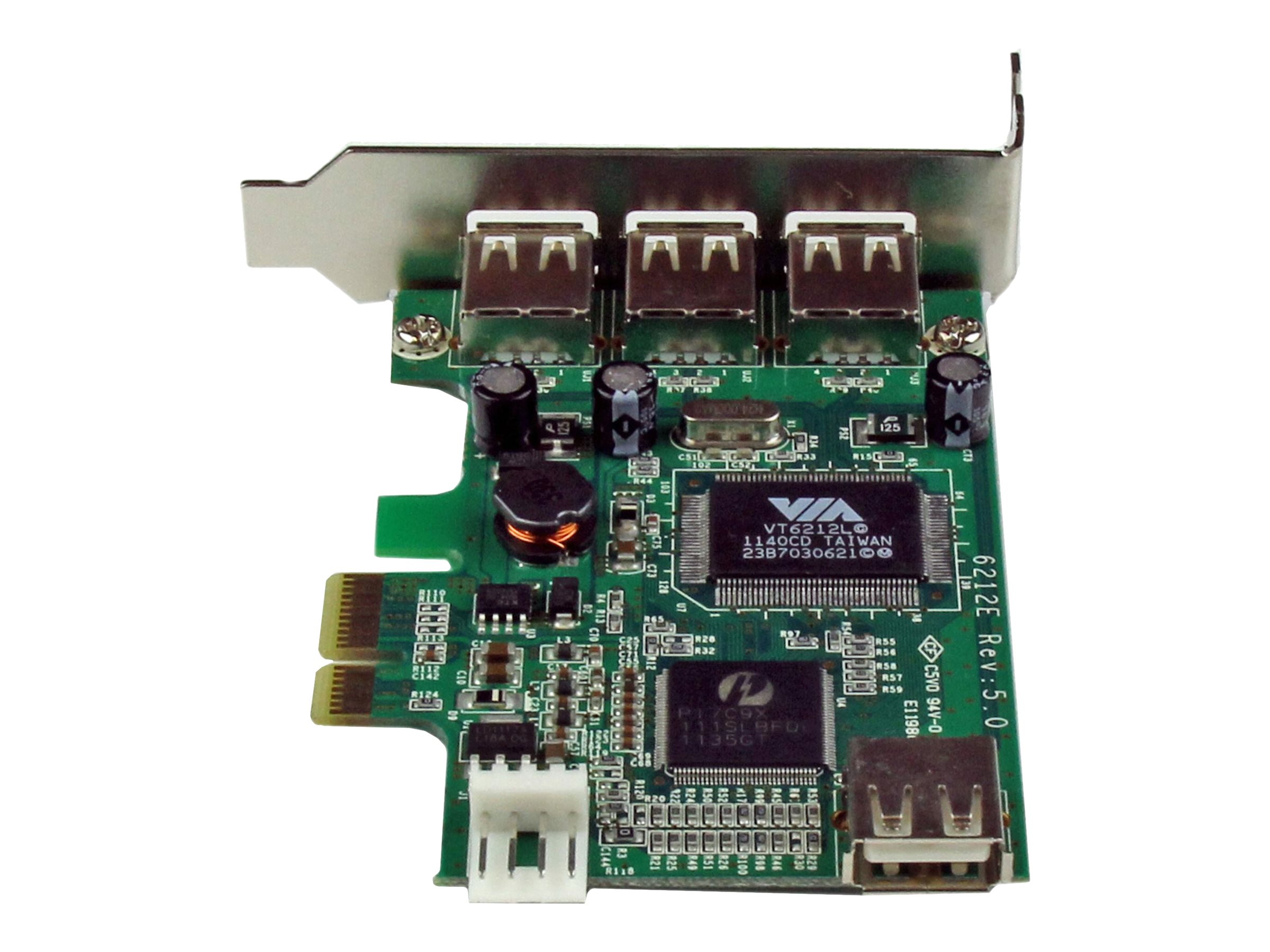 StarTech.com 4 Port USB 2.0 HighSpeed PCI Express Low Profile Schnittstellenkarte - 1 x USB 2.0 intern (Buchse) 3 x USB extern (Buchse) - USB-Adapter - PCIe - 4 Anschlüsse