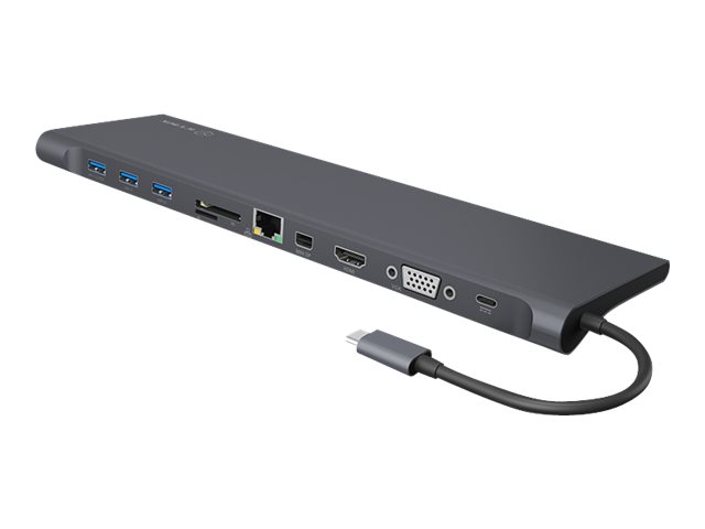 ICY BOX USB Type-C DockingStation IB-DK2102-C mit dreifacher Videoausgabe HDMI mini DP VGA SD und microSD Gigabit LAN RJ45 ICY BOX USB Type-C DockingStation IB-DK2102-C mit dreifacher Videoausgabe HDMI mini DP VGA SD und microSD Gigabit LAN RJ45