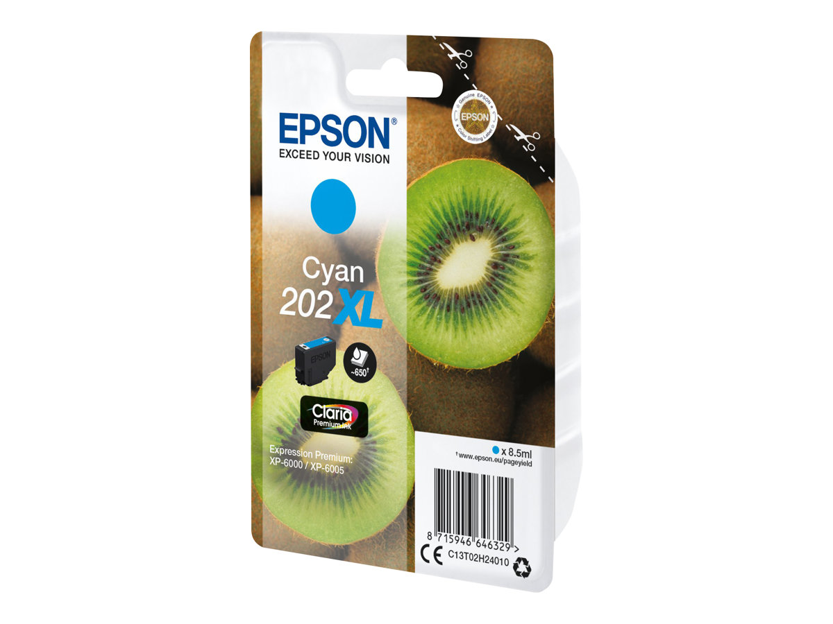 C13T02H24010 EPSON XP Tinte cyan HC 650 C13T02H24010 EPSON XP Tinte cyan HC 650