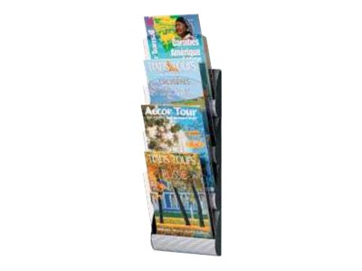 PAPERFLOW Wandprospekthalter Integral silber DIN A4 4 FÃ¤cher