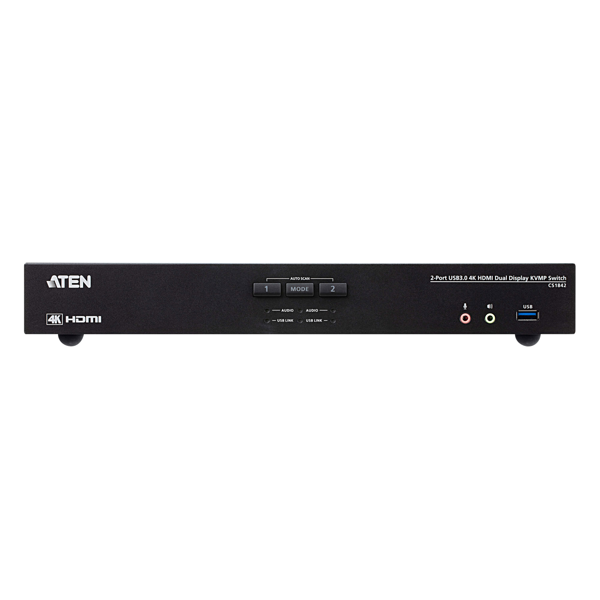 ATEN CS1842 2-Port USB 3.0 4K HDMI Dual Display KVMP Switch - KVM-/Audio-/USB-Switch - 2 Anschlüsse