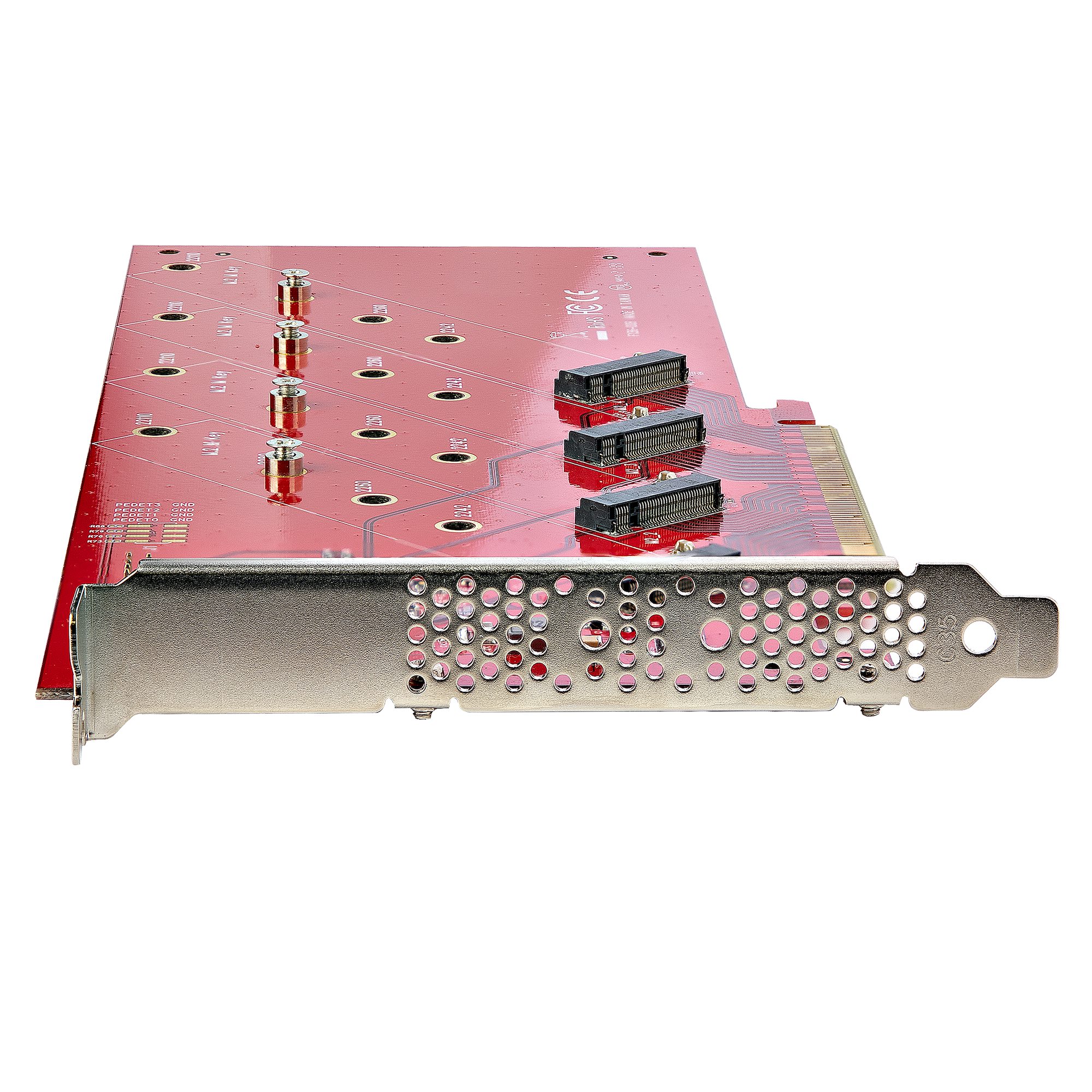 STARTECHCOM Quad M2 PCIe Adapterkarte PCI Express 40 x16 auf Vierfach NVMe oder AHCI MKey M2 SSDs 7,8GBits je SSD Bifurkation