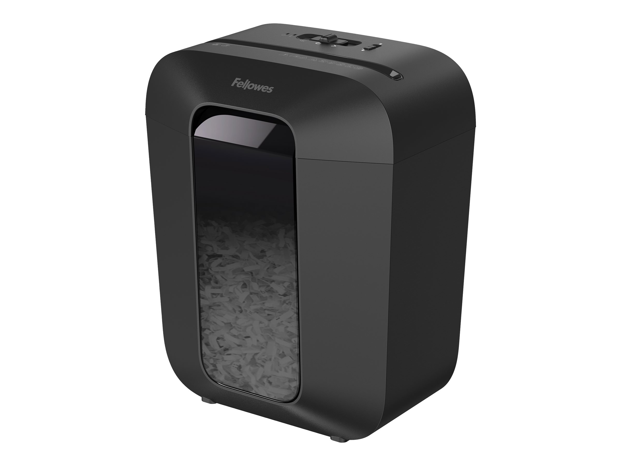 Fellowes Powershred LX50 Aktenvernichter mit Partikelschnitt P-4, 4 x 37 mm, bis 9 Blatt, schwarz Fellowes Powershred LX50 Aktenvernichter mit Partikelschnitt P-4, 4 x 37 mm, bis 9 Blatt, schwarz